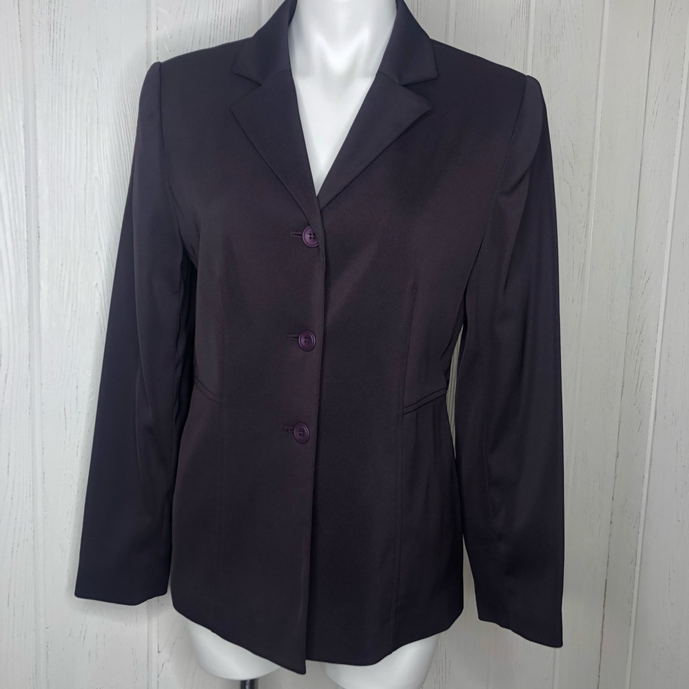 Mixit Tailored Blazer Plum Purple Stretch 8 NWT